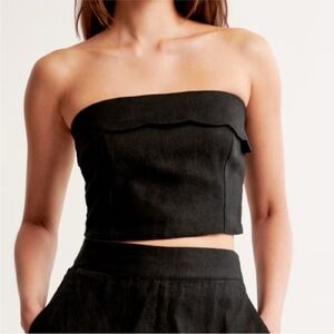 Abercrombie & Fitch Black Crop Top